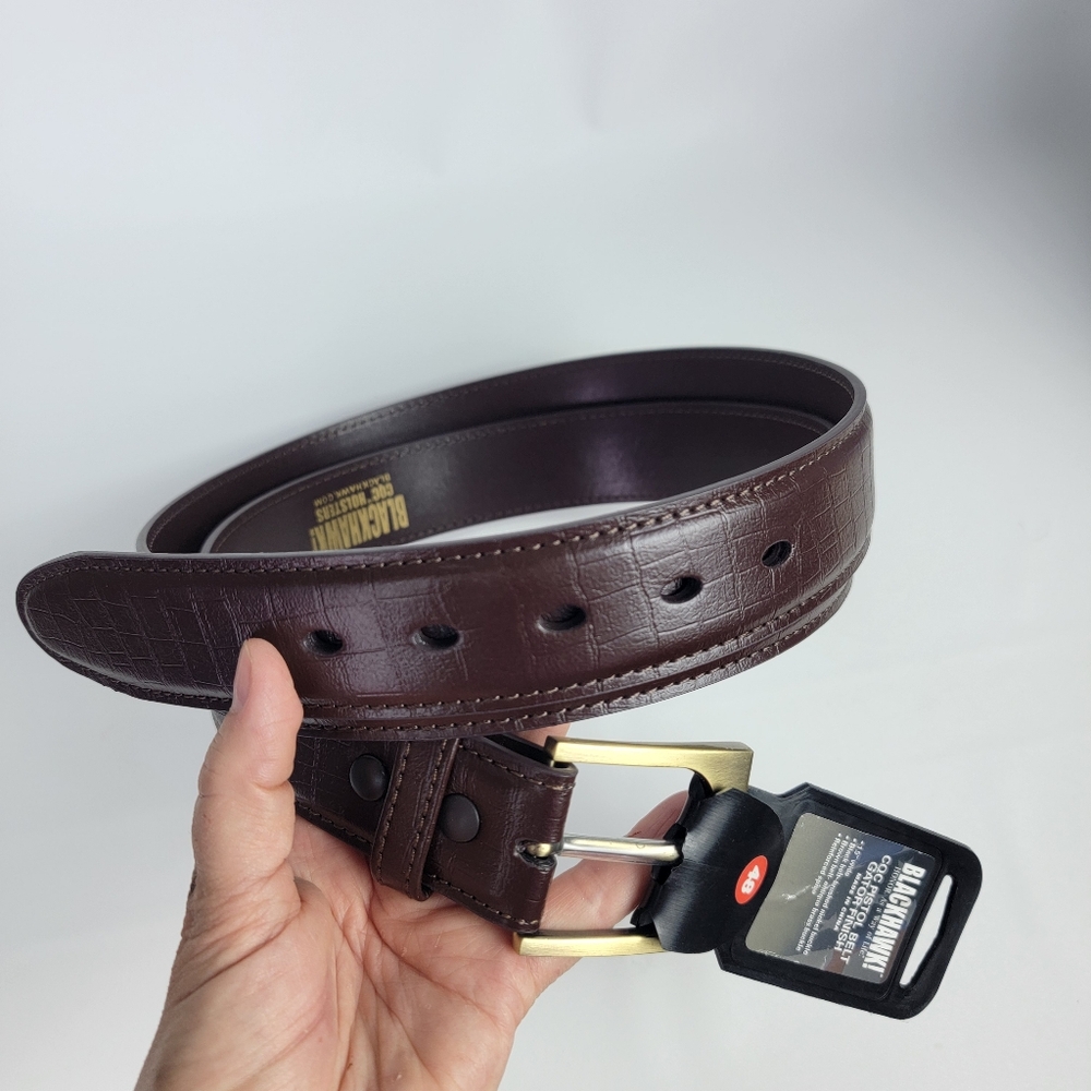 Blackhawk CQC Brown Gun Belt Reinforsed Spine 1½x48" Gator Finish Brass Buckle